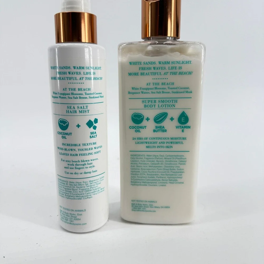Bath & Body Works Lotion & Hair Mist Women OS White At The Beach Set - Picture 5 of 15
